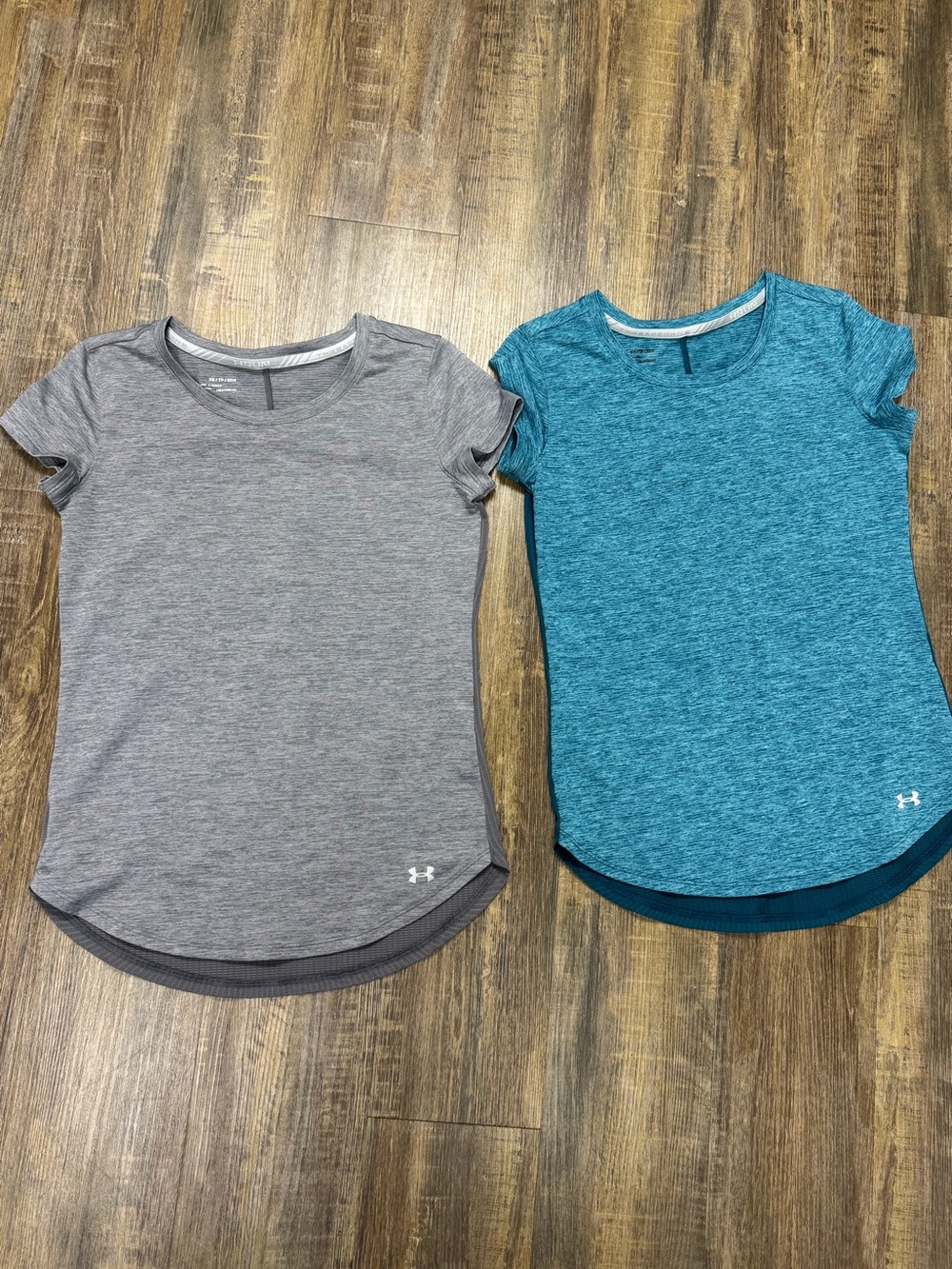 Under Armour Ladies' Short Sleeve Performance Tee - Gray & Teal Bundle Of 2